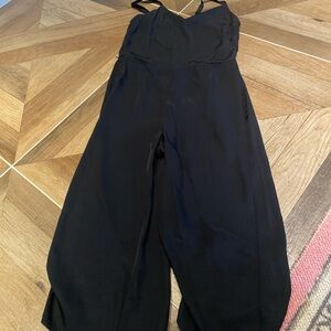 Vince Black Sleeveless Jumpsuit with High Neckline